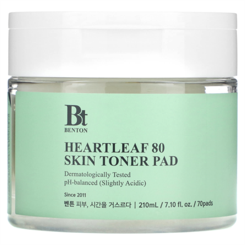 Benton Heartleaf 80 Skin Toner Pad 70 Pads 7.1 fl oz (210 ml)