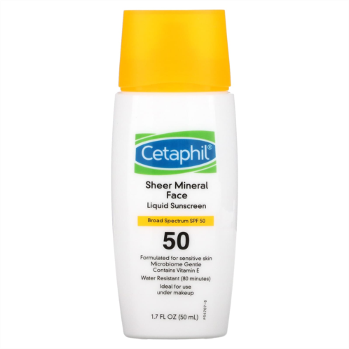 Cetaphil Sheer Mineral Face Liquid Sunscreen SPF 50 1.7 fl oz (50 ml)