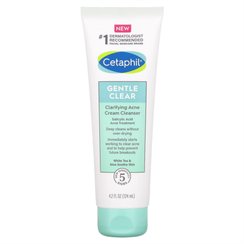Cetaphil Gentle Clear Clarifying Acne Cream Cleanser 4.2 fl oz (124 ml)