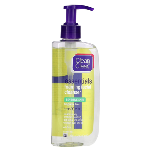 Clean & Clear Essentials Foaming Facial Cleanser Sensitive Skin Fragrance Free 8 fl oz (240 ml)