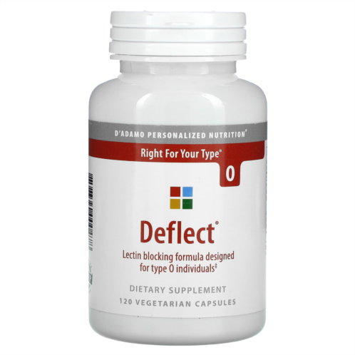 DAdamo Personalized Nutrition Deflect Lectin Blocking Formula for Type O 120 Vegetarian Capsules