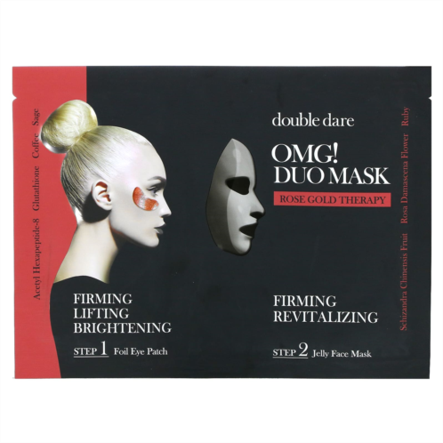 Double Dare OMG! Duo Beauty Mask Rose Gold Therapy 2 Piece Set
