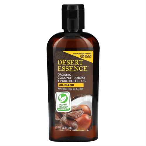 Desert Essence Organic Coconut Jojoba & Pure Coffee Oil 4 fl oz (118 ml)