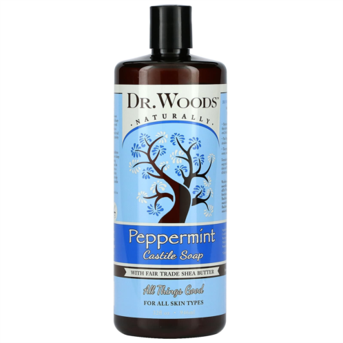Dr. Woods Peppermint Castile Soap with Fair Trade Shea Butter 32 fl oz (946 ml)