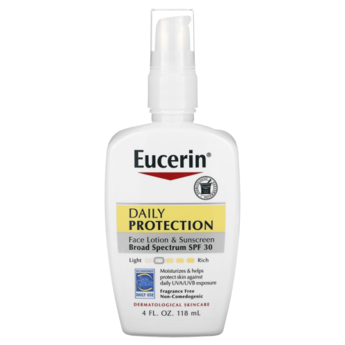 Eucerin Daily Protection Face Lotion & Sunscreen SPF 30 Fragrance Free 4 fl oz (118 ml)