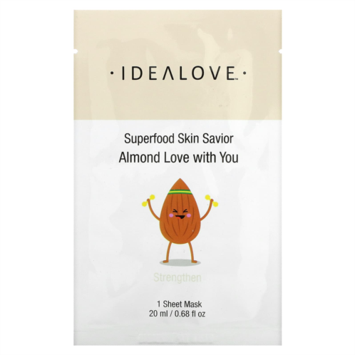 Idealove Superfood Skin Savior Almond Love with You 1 Beauty Sheet Mask 0.68 fl oz (20 ml)