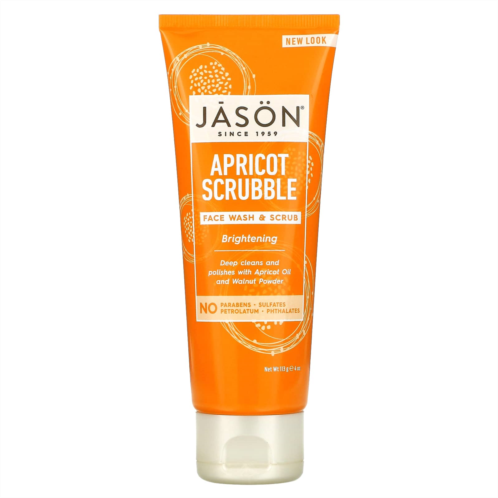 Jason Natural Brightening Apricot Scrubble Facial Wash & Scrub 4 oz (113 g)