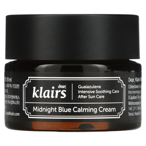 Dear, Klairs Dear Klairs Midnight Blue Calming Cream 1 oz (30 ml)