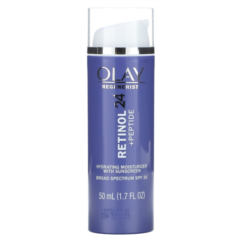 Olay Regenerist Retinol 24 + Peptide Hydrating Moisturizer with Sunscreen SPF 30 1.7 fl oz (50 ml)