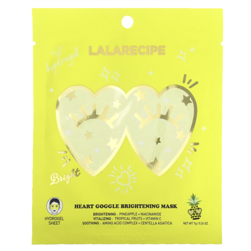 Lalarecipe Heart Goggle Brightening Beauty Mask 1 Sheet 0.24 oz (7 g)