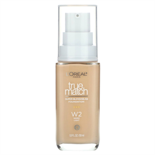 LOreal True Match Super-Blendable Foundation W2 Warm Light 1 fl oz (30 ml)