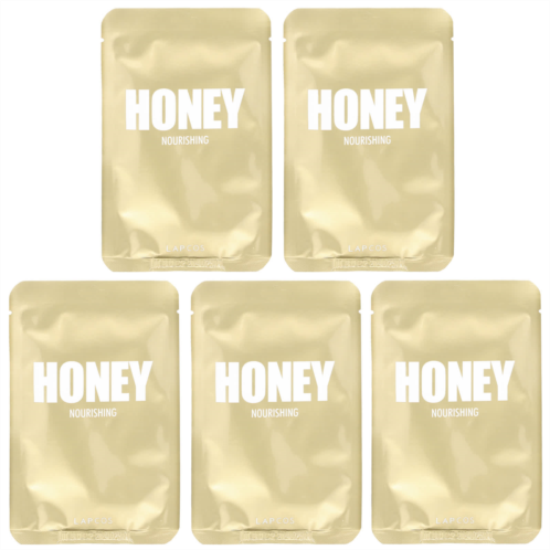 Lapcos Honey Beauty Sheet Mask Set Nourishing 5 Sheets 0.91 fl oz (27 ml) Each