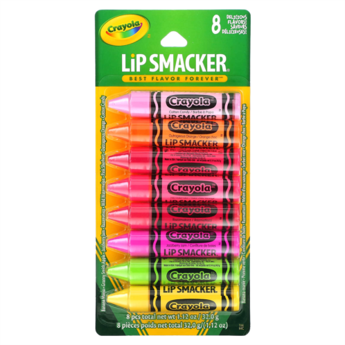 Lip Smacker Crayola Lip Balm Party Pack 8 Pieces 0.14 oz (4 g) Each