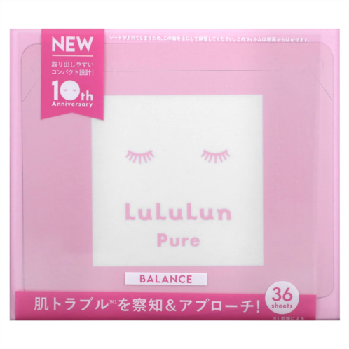Lululun Pure Beauty Face Mask Balance Pink 8FB 36 Sheets 18 fl oz (520 ml)