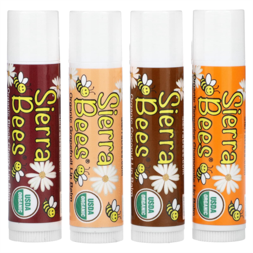 Sierra Bees Organic Lip Balm Variety Pack 4 Pack 0.15 oz (4.25 g) Each
