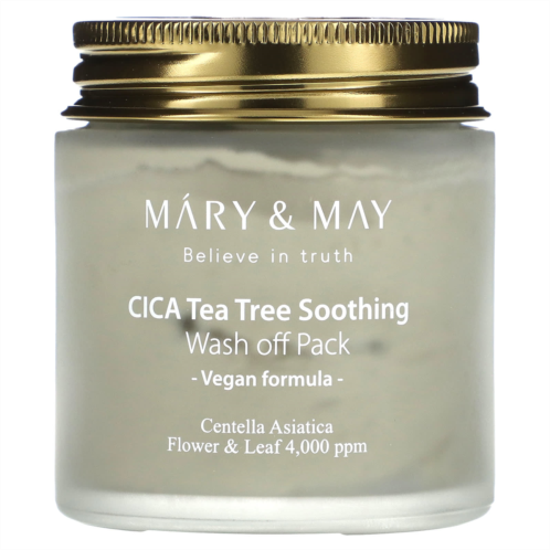 Mary & May CICA Tea Tree Soothing Wash Off Pack 4.4 oz (125 g)