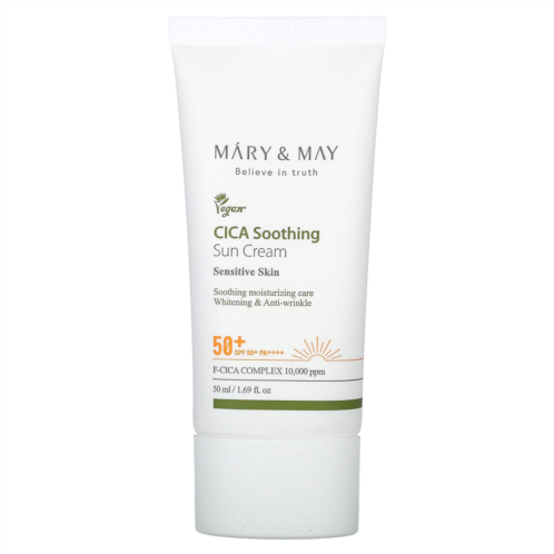 Mary & May CICA Soothing Sun Cream Sensitive Skin SPF 50+ PA++++ 1.69 fl oz (50 ml)