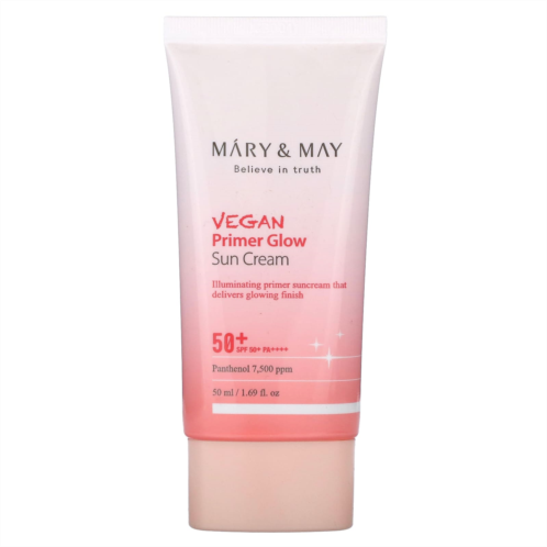 Mary & May Vegan Primer Glow Sun Cream SPF 50+ PA++++ 1.69 fl oz (50 ml)