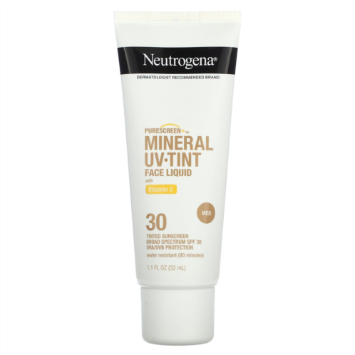Neutrogena Purescreen+ Mineral UV Tint Face Liquid with Vitamin E Medium SPF 30 1.1 fl oz (32 ml)