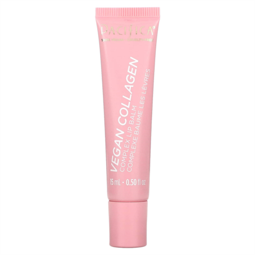 Pacifica Vegan Collagen Complex Lip Balm Vanilla Cupcake Pink Shimmer 0.5 fl oz (15 ml)