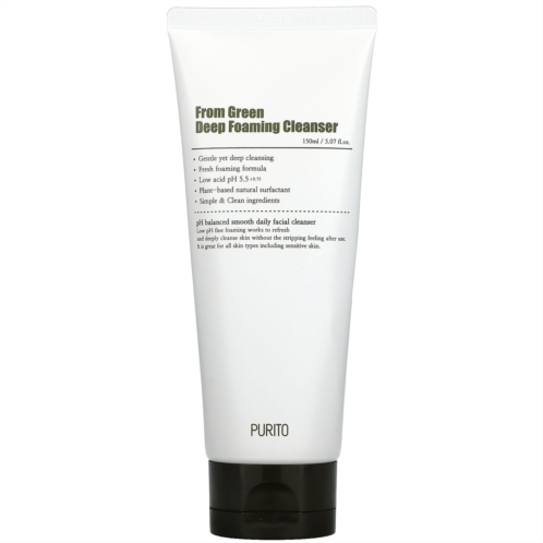 Purito From Green Deep Foaming Cleanser 5.07 fl oz (150 ml)