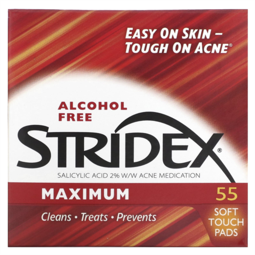 Stridex Maximum Alcohol Free 55 Soft Touch Pads