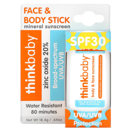 think Thinkbaby Face & Body Mineral Sunscreen Stick SPF 30 0.64 oz (18.4 g)