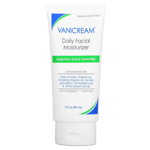 Vanicream Daily Facial Moisturizer For Sensitive Skin Fragrance Free 3 fl oz (89 ml)