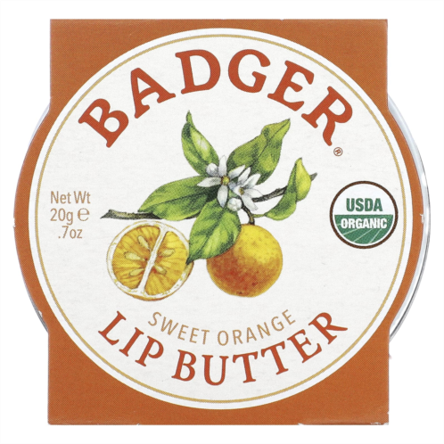 Badger Company Lip Butter Sweet Orange 0.7 oz (20 g)