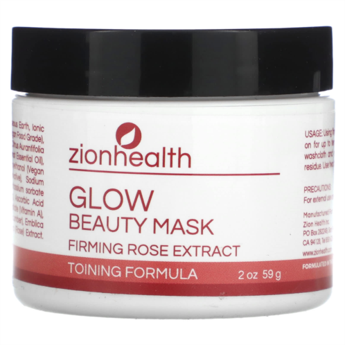 Zion Health Glow Beauty Mask Firming Rose Extract 2 oz (56.69 g)