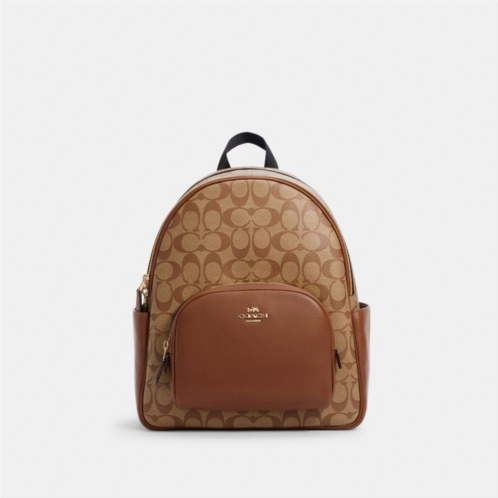 COACH Court Backpack In Signature Canvas