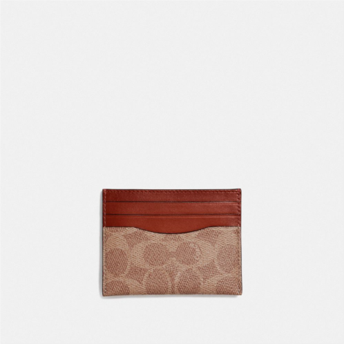 Coach Card Case In Signature Canvas