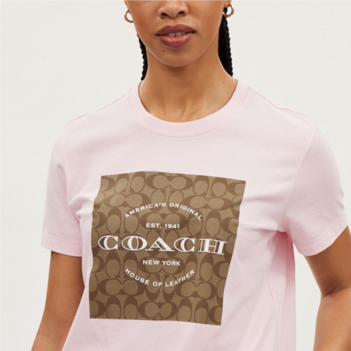 COACH Signature T Shirt In Organic Cotton