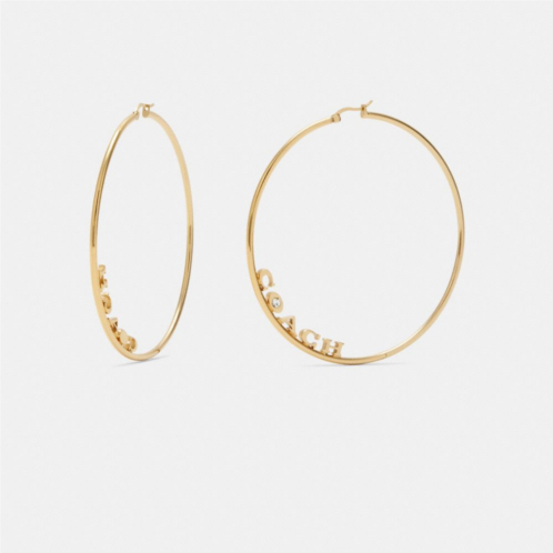 COACH Signature Large Hoop Earrings