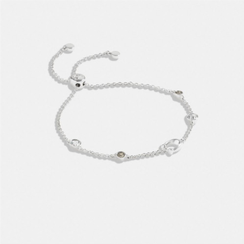 COACH Signature Crystal Slider Bracelet