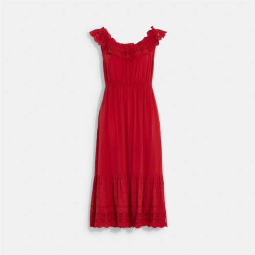 COACH Sleeveless Ruffle Dress