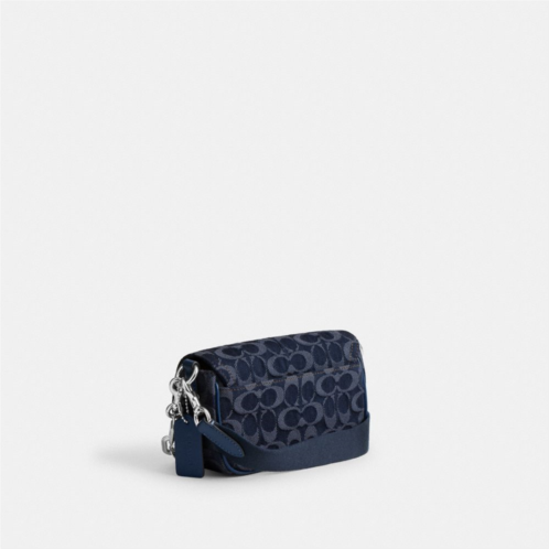 Coach Charter Flap Crossbody Bag 18 In Signature Denim