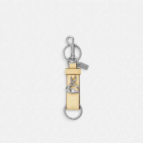 COACH Trigger Snap Bag Charm In Signature Canvas