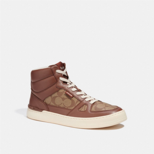 COACH Clip Court High Top Sneaker In Signature Canvas