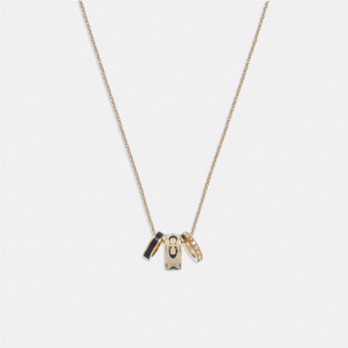 COACH Signature Enamel Rondell Necklace