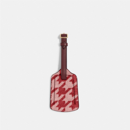 COACH Luggage Tag With Houndstooth Print