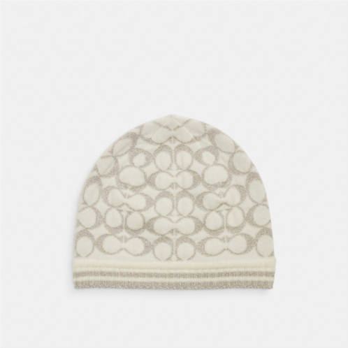 COACH Signature Metallic Knit Beanie