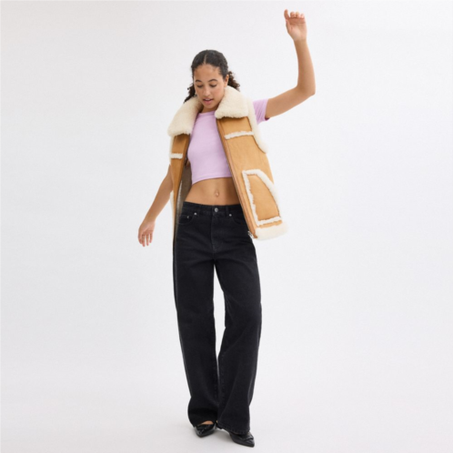 COACH Reversible Shearling Vest