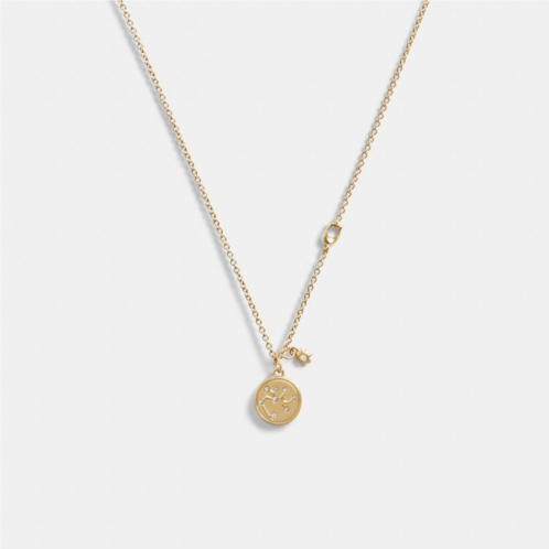 COACH Sagittarius Coin Pendant Necklace