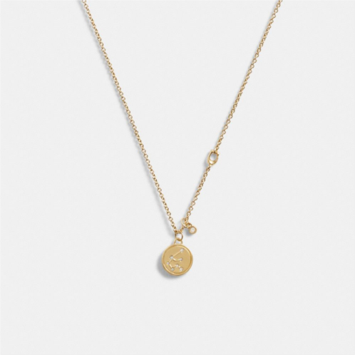 COACH Aquarius Coin Pendant Necklace