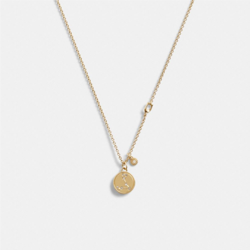 COACH Pisces Coin Pendant Necklace