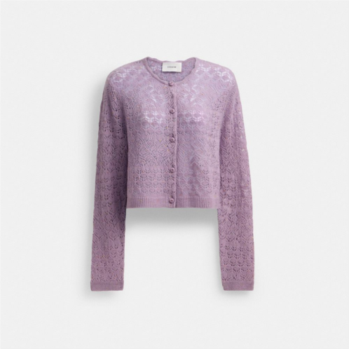 Coach Lace Knit Cardigan