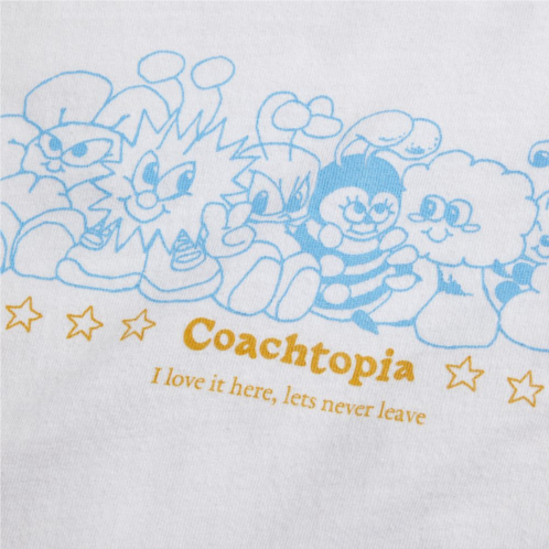 Cropped T Shirt With Coachtopia Creatures Print