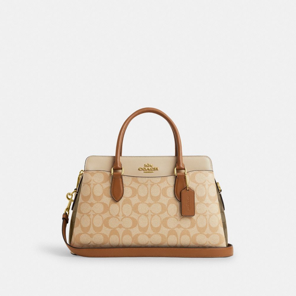 COACH Darcie Carryall Bag In Blocked Signature Canvas