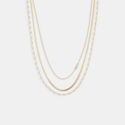 COACH Delicate Layered Chain Necklace